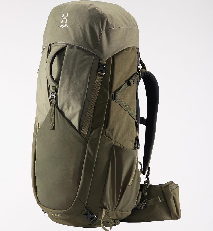 Haglöfs Ängd 75 Hiking Backpack Navy/Green For Mens QBOUA1480 Australia